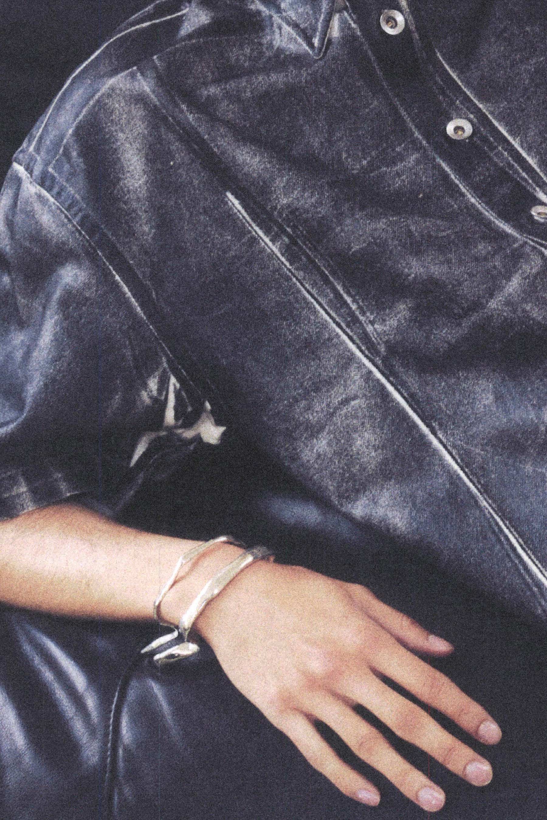 Silver Hammer-crafted Bangle