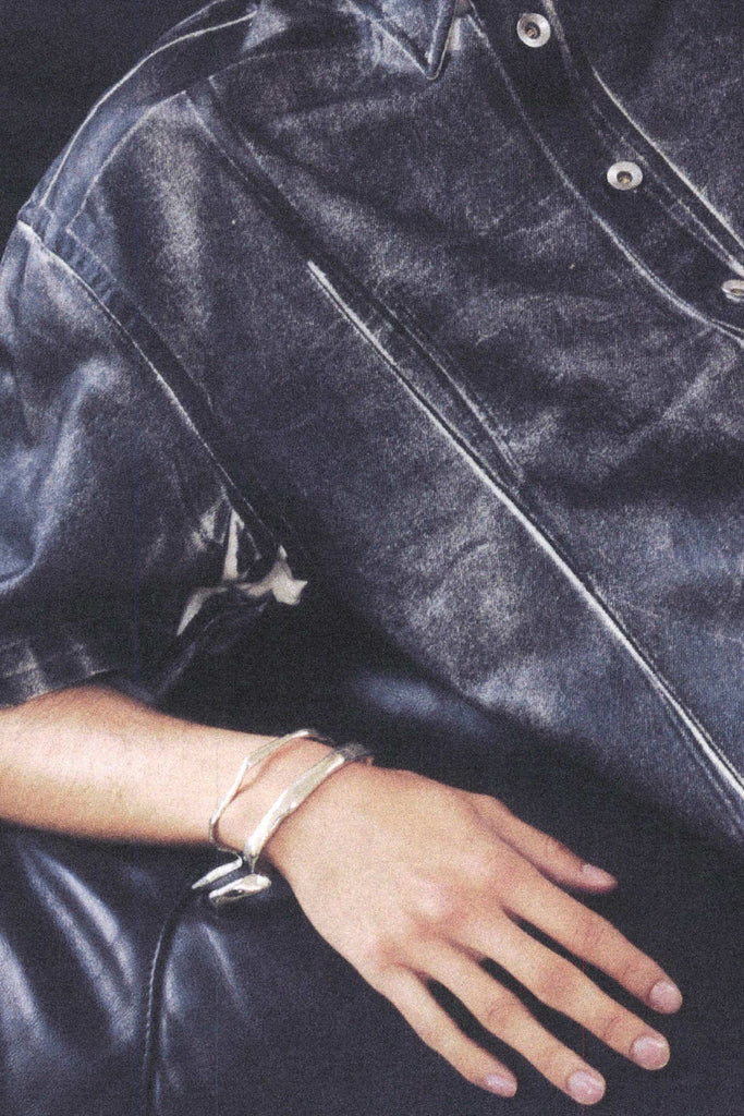 Silver Hammer-crafted Bangle