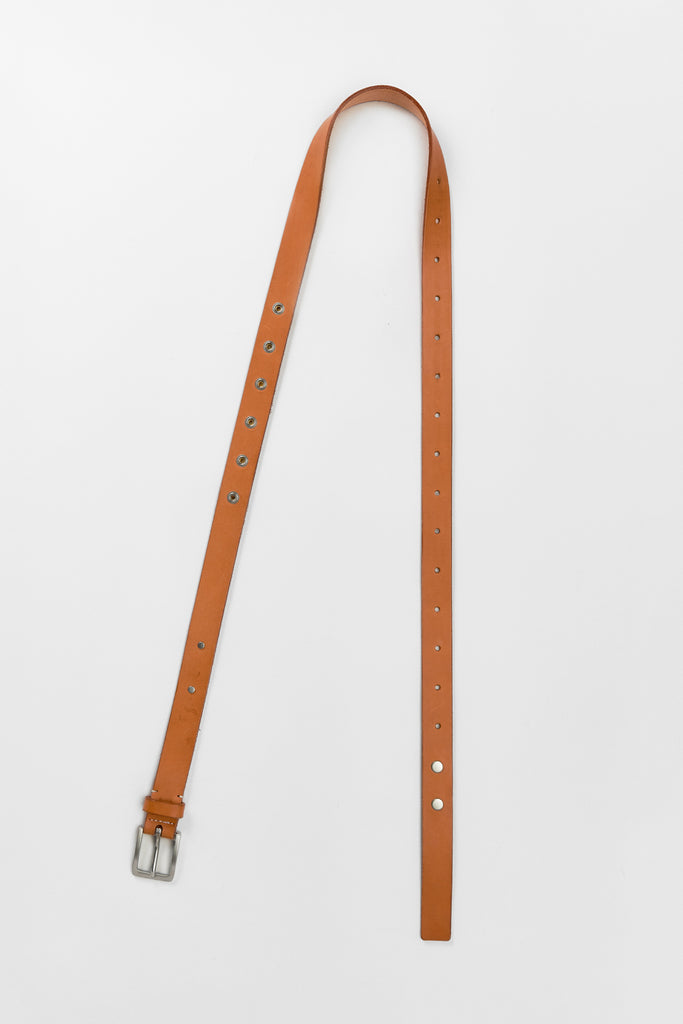 Beige Extended Calf Leather Belt