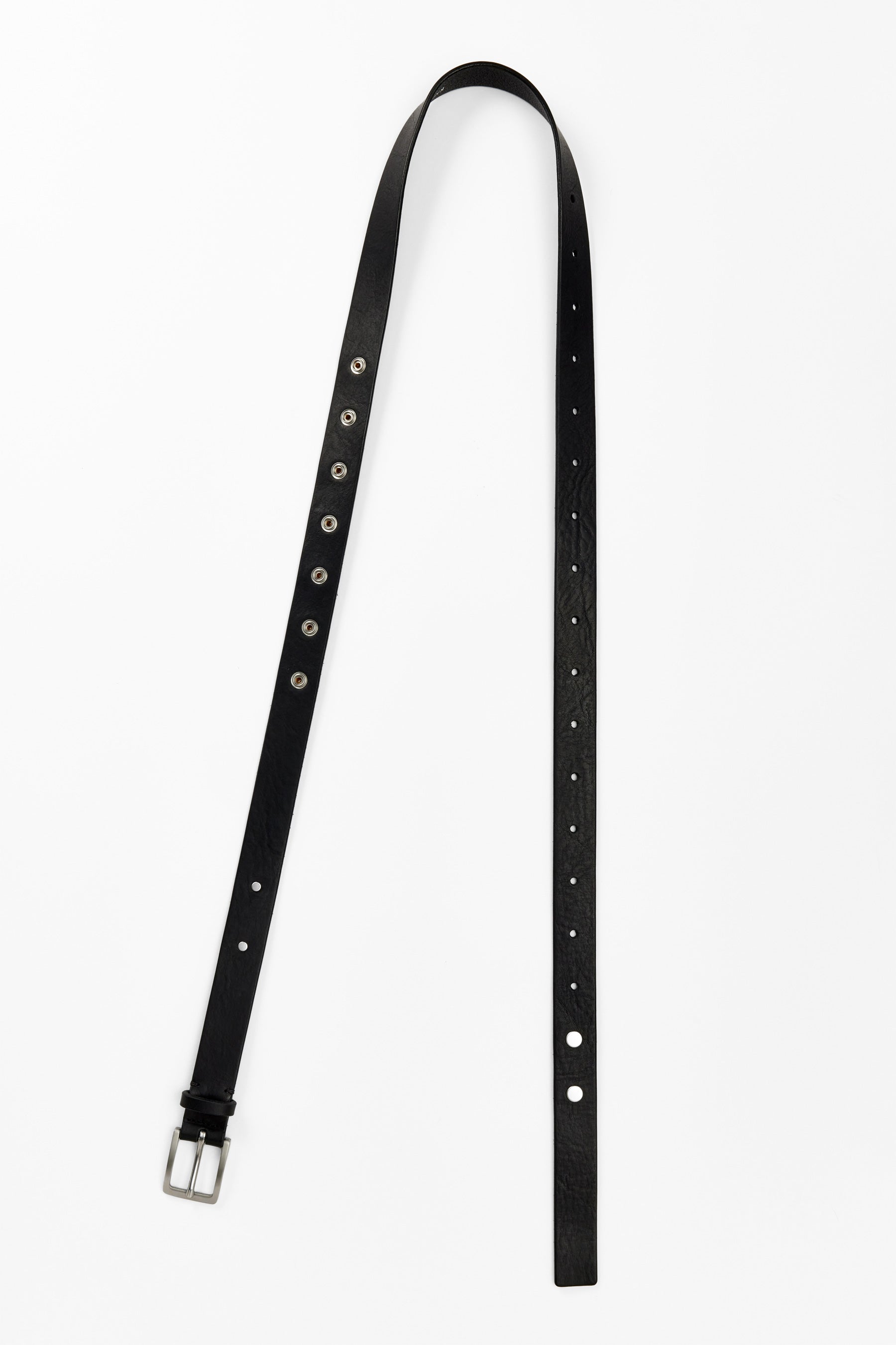 Black Extended Calf Leather Belt