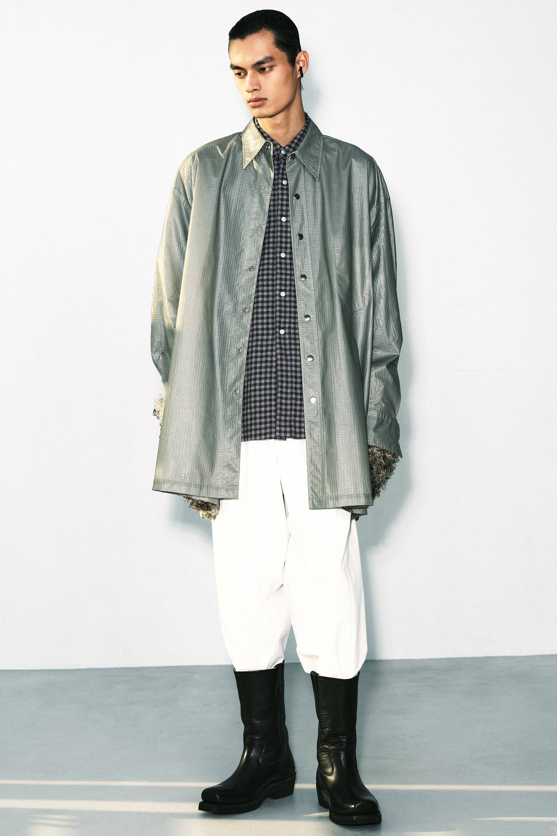 Grey Reversible Strong Arm Overshirt Coat