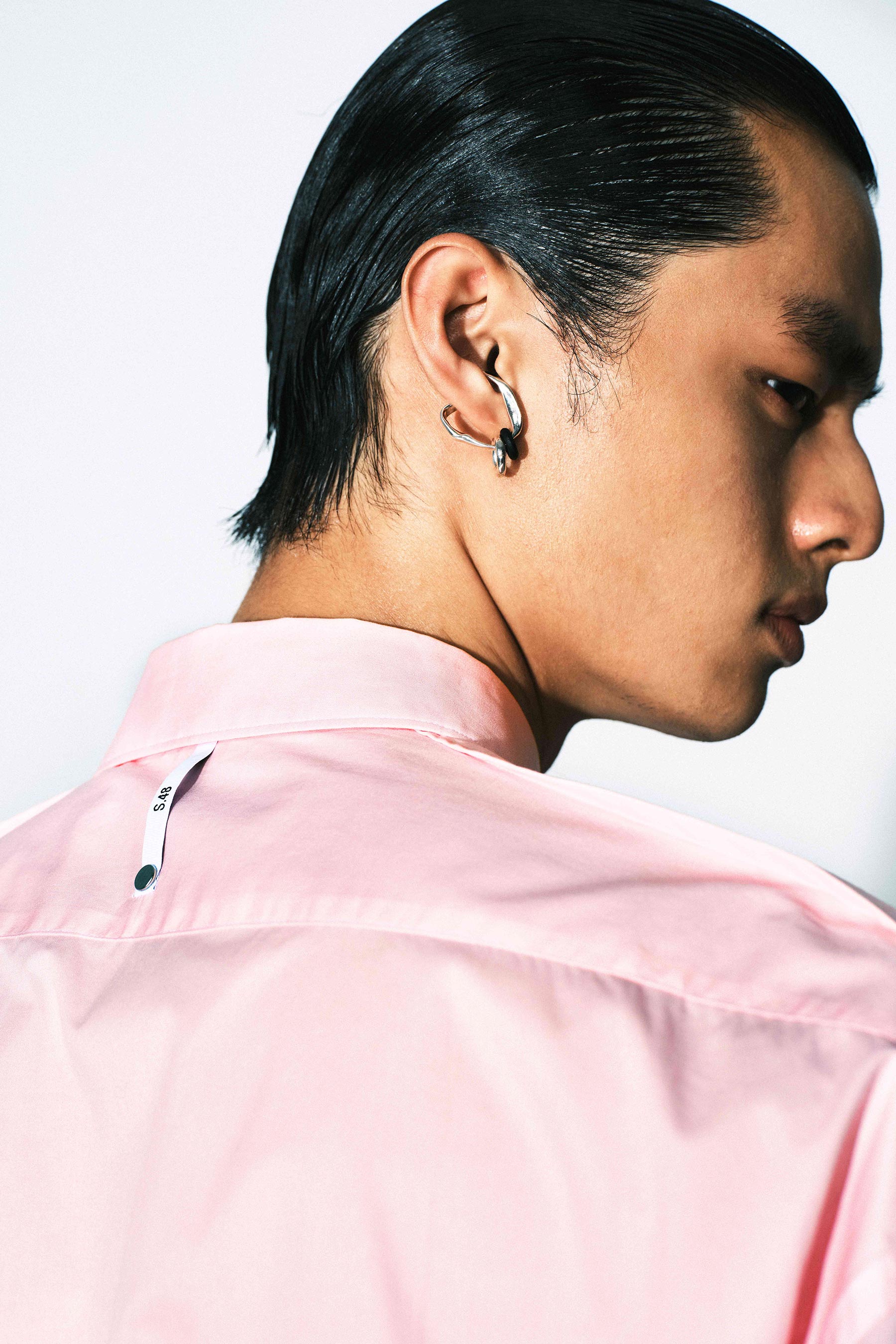 Silver Ear Cuff with Removable Rings