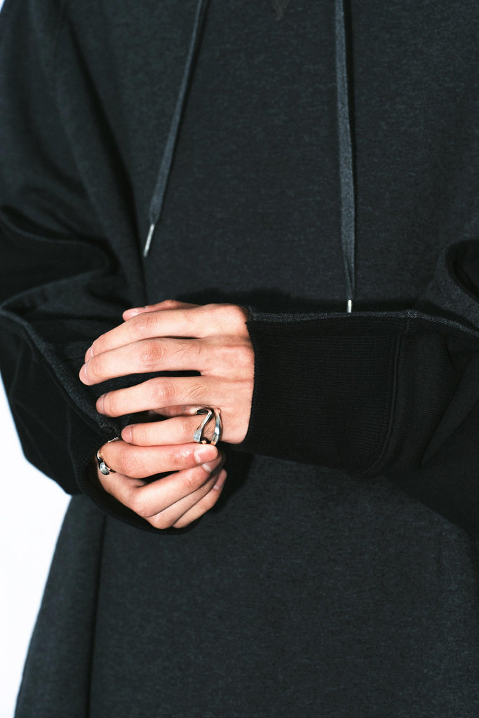 Dark Grey Giant XY-plane Hoodie