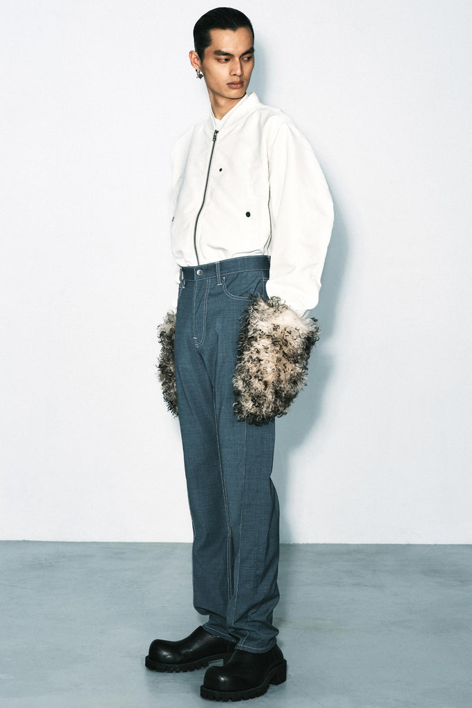 White Cropped Bulk Jacket
