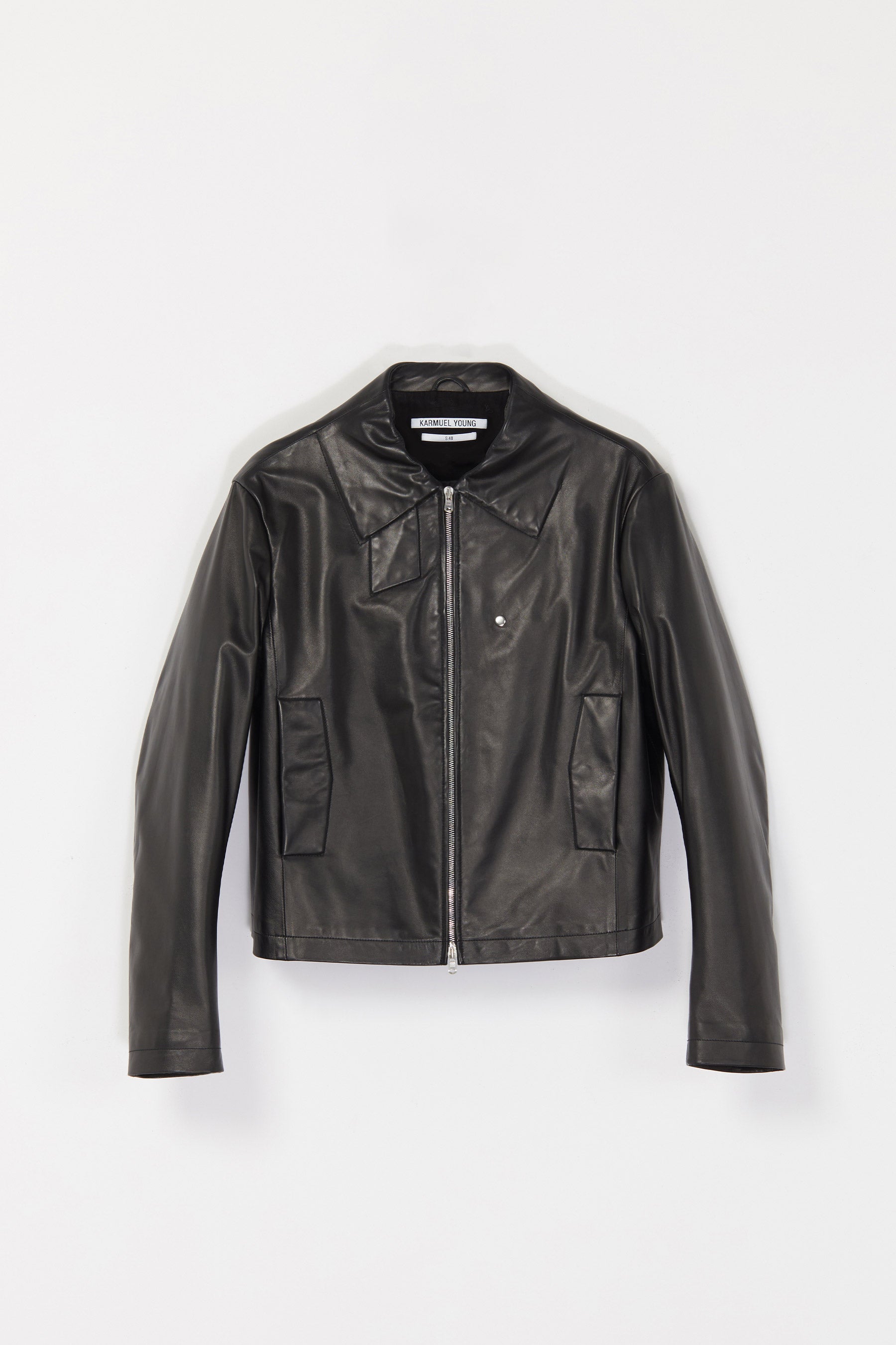 Black Molding Leather Jacket