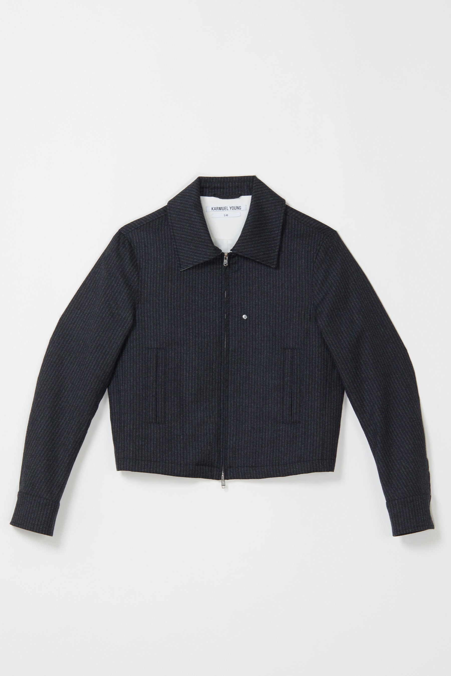 Dark Grey Stripe 2-way Pocket Jacket
