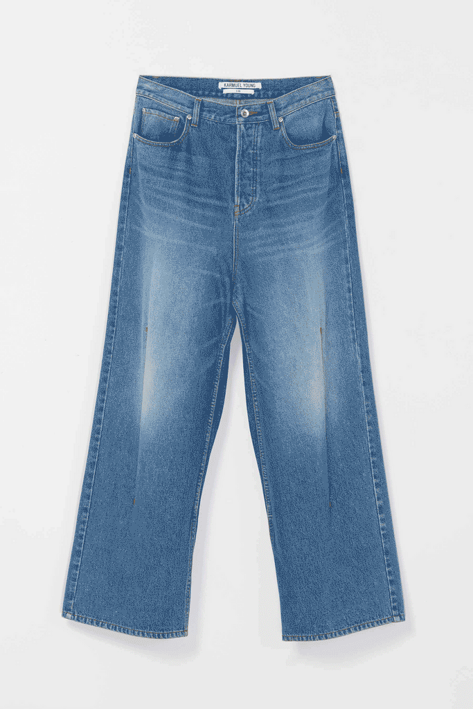 Blue Vacuum Wide Leg Jeans