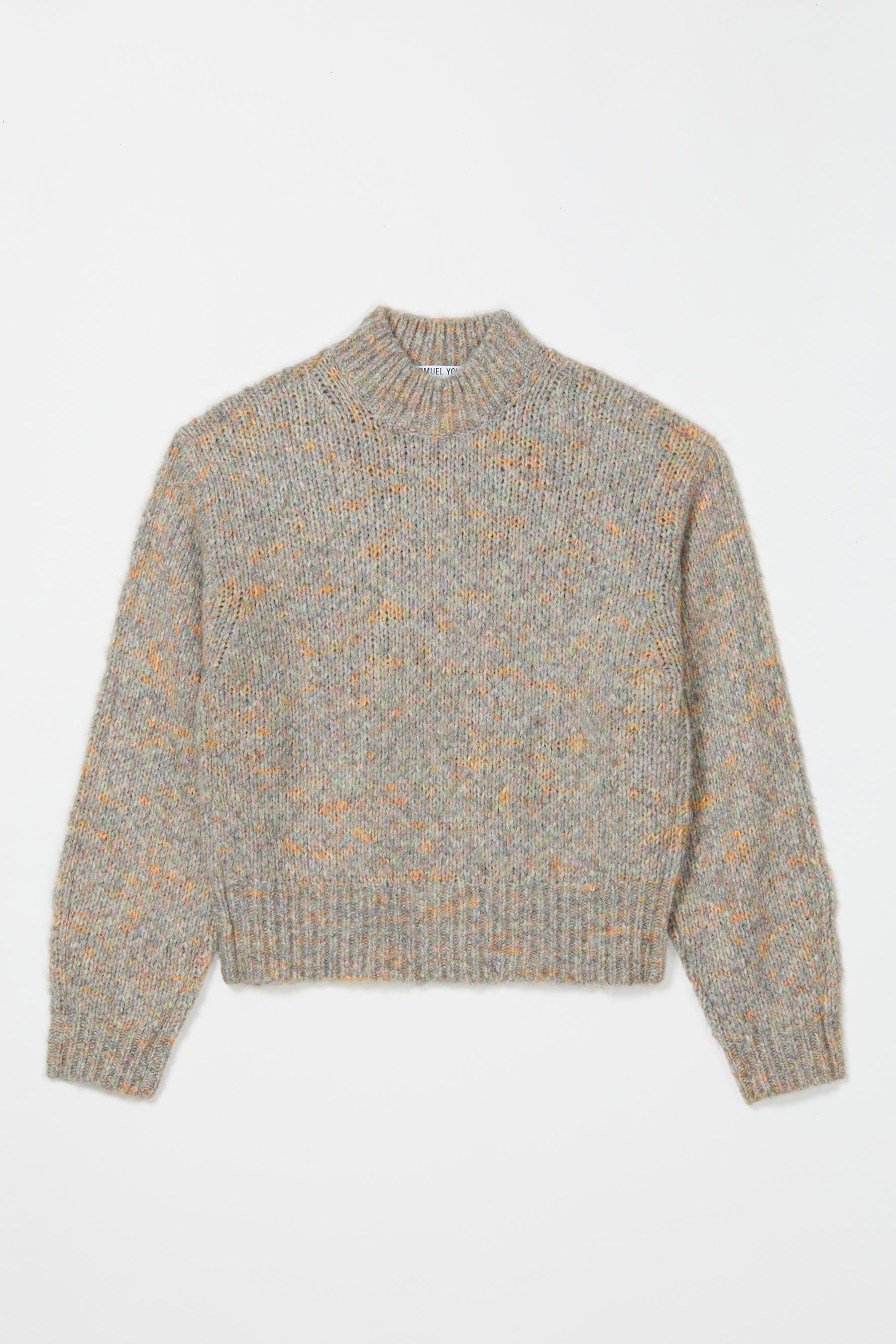 Grey Mockneck XY-plane Sweater