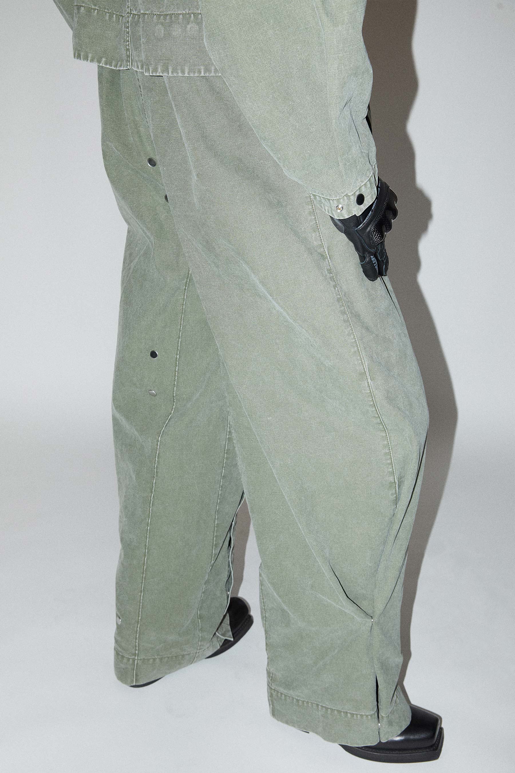 Khaki Cotton Canvas 4-in-1 Jumpsuit
