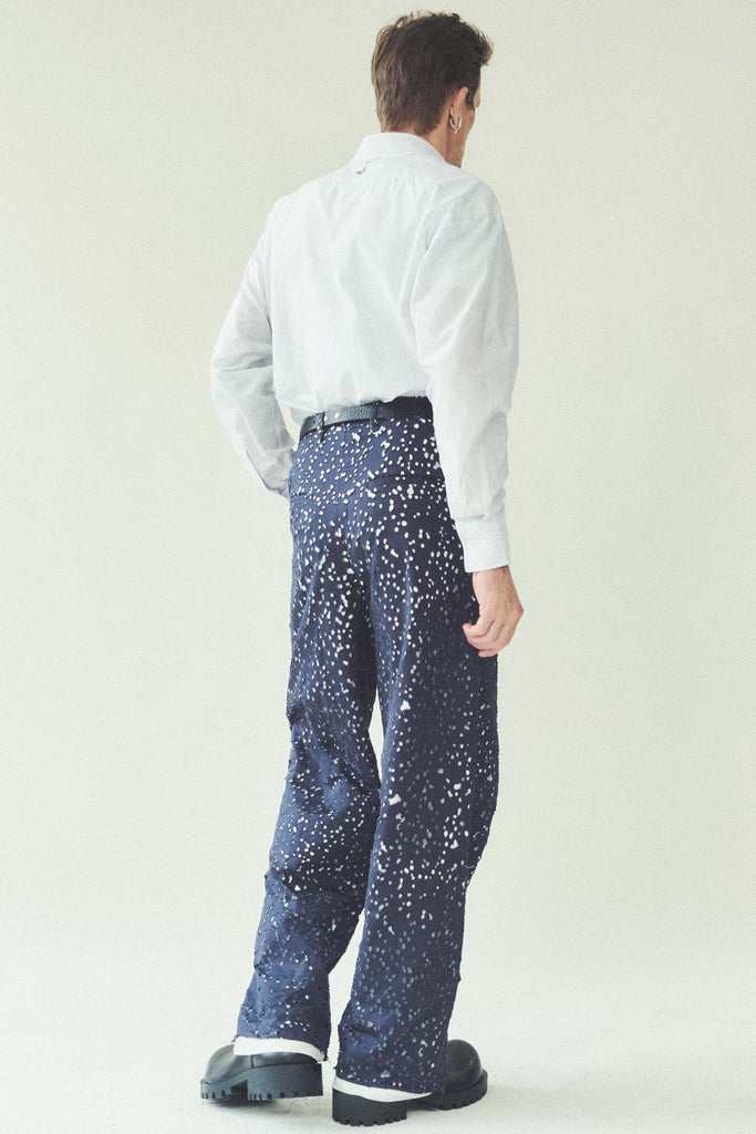 Navy Distressed Double Pants
