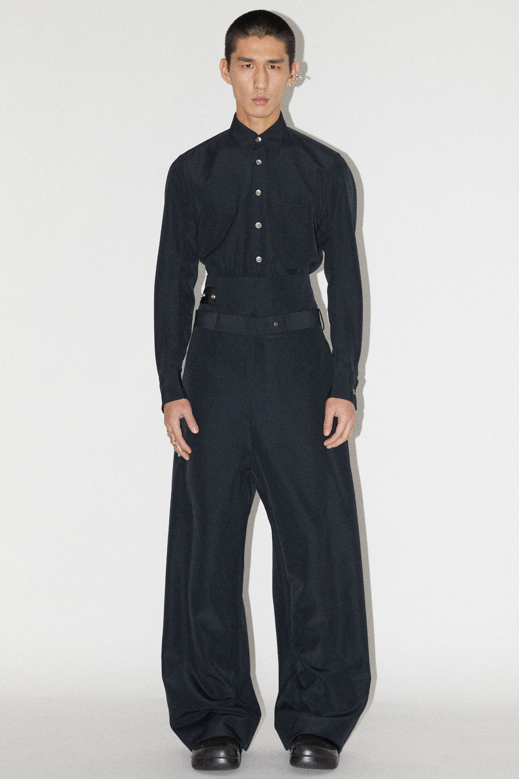 Black Vacuum Wide Leg Pants