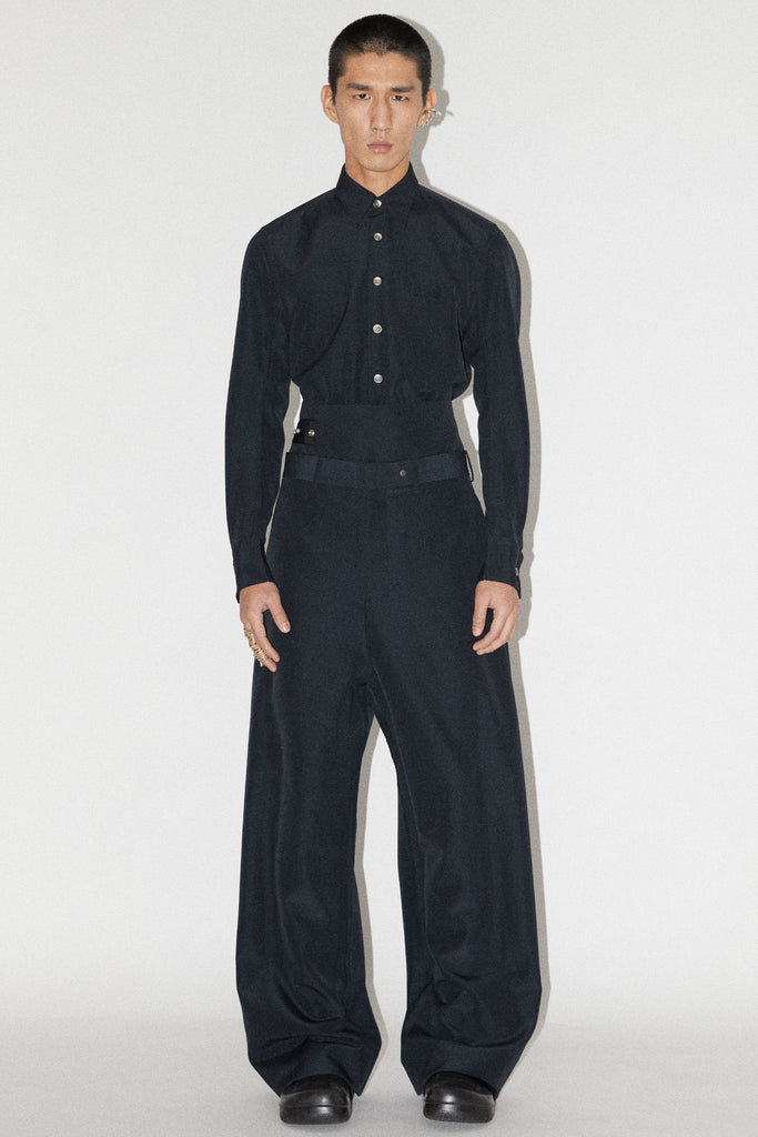 Black Vacuum Wide Leg Pants