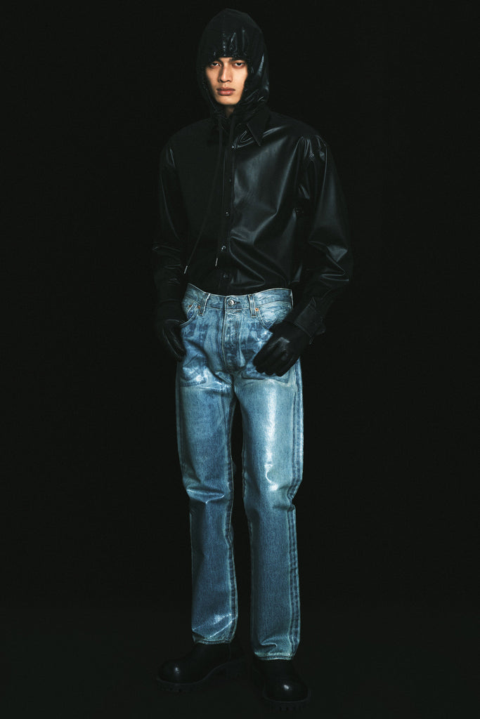 RE-edited Blue overcoating washed 501 Jeans