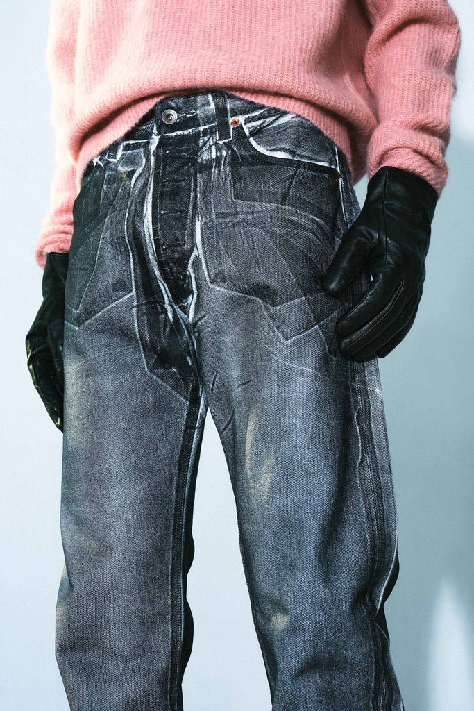 RE-edited Black Overprint 501 Jeans