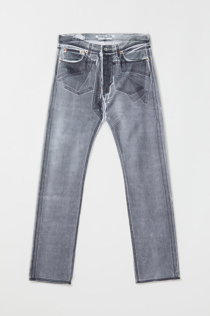 RE-edited Black Overprint 501 Jeans