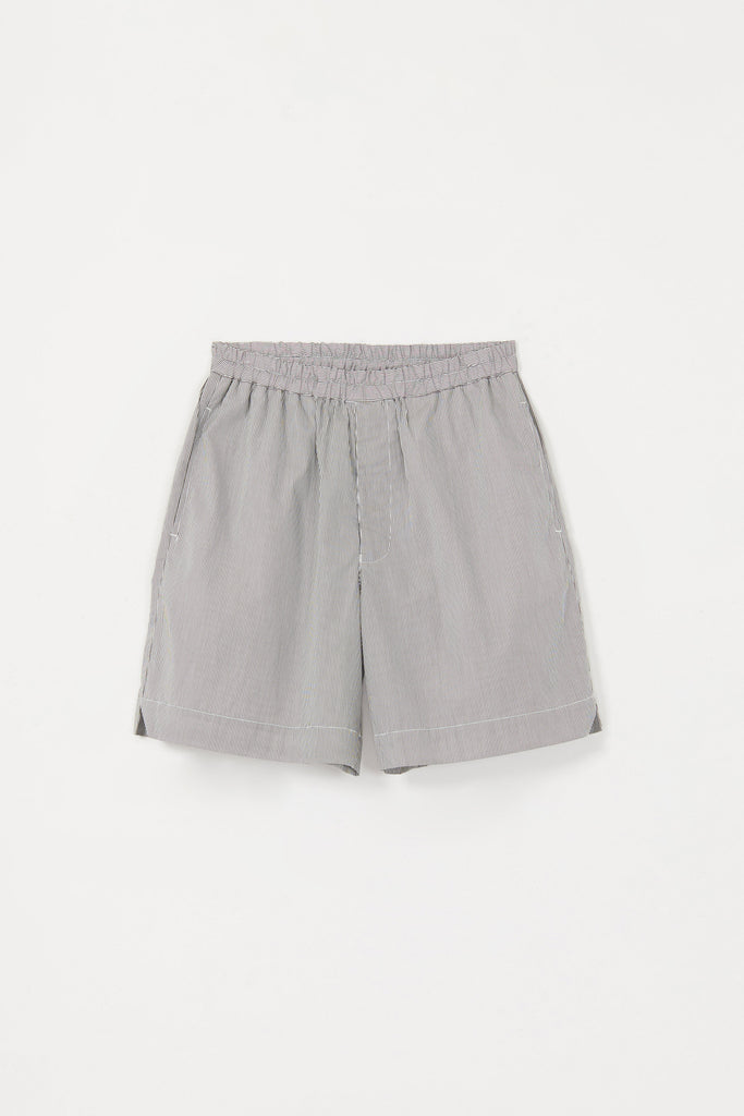 Black Stripe Square Shorts