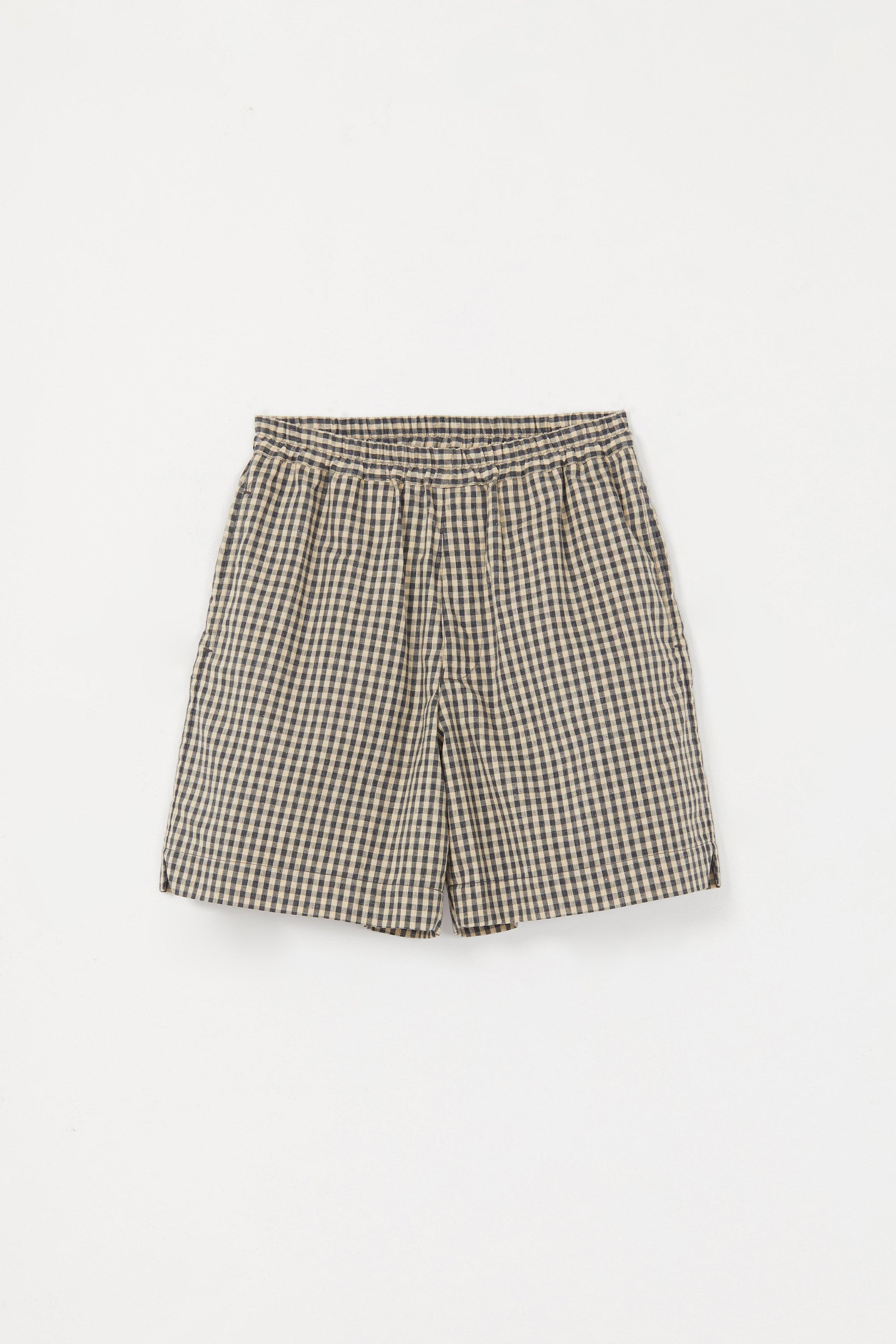 Yellow Check Square Shorts