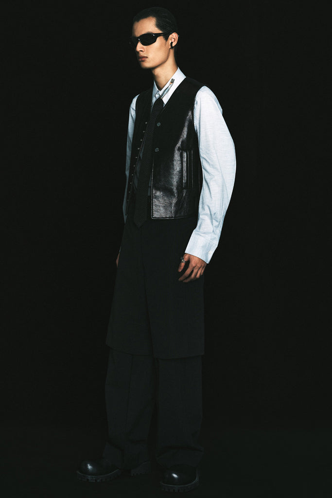 Light Grey Cotton Curved Arm Shirt