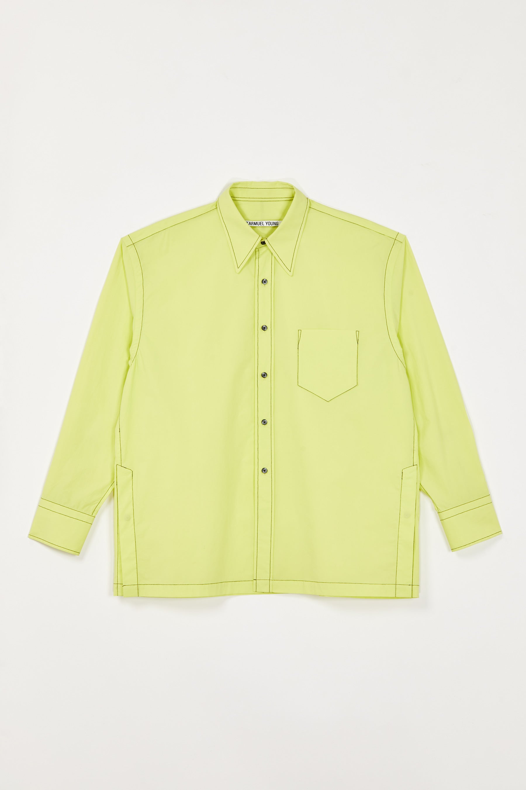 Yellow Cotton Square Overshirt