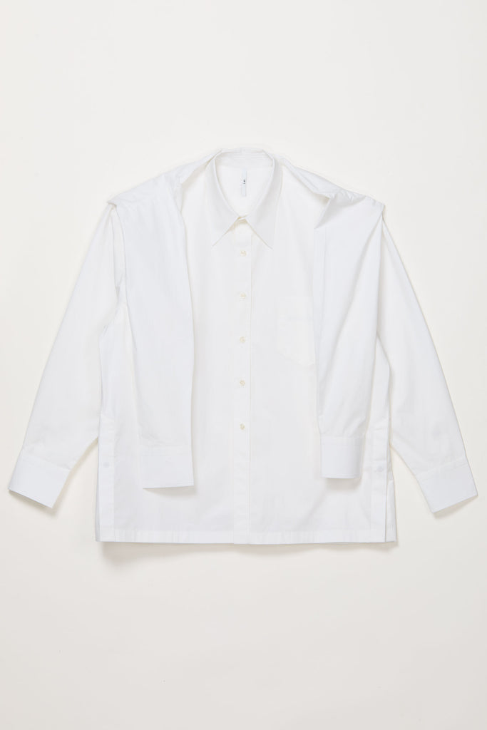 White Square Shirt On Shirt
