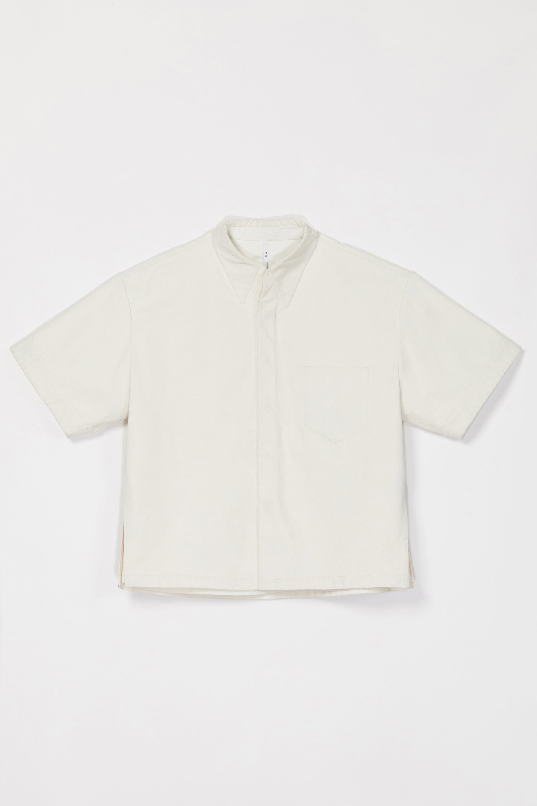 White Molded Bold Square Shirt