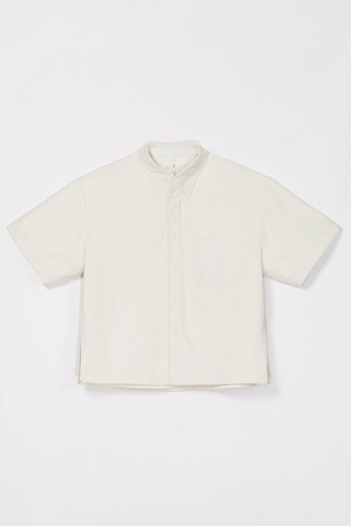 White Molded Bold Square Shirt