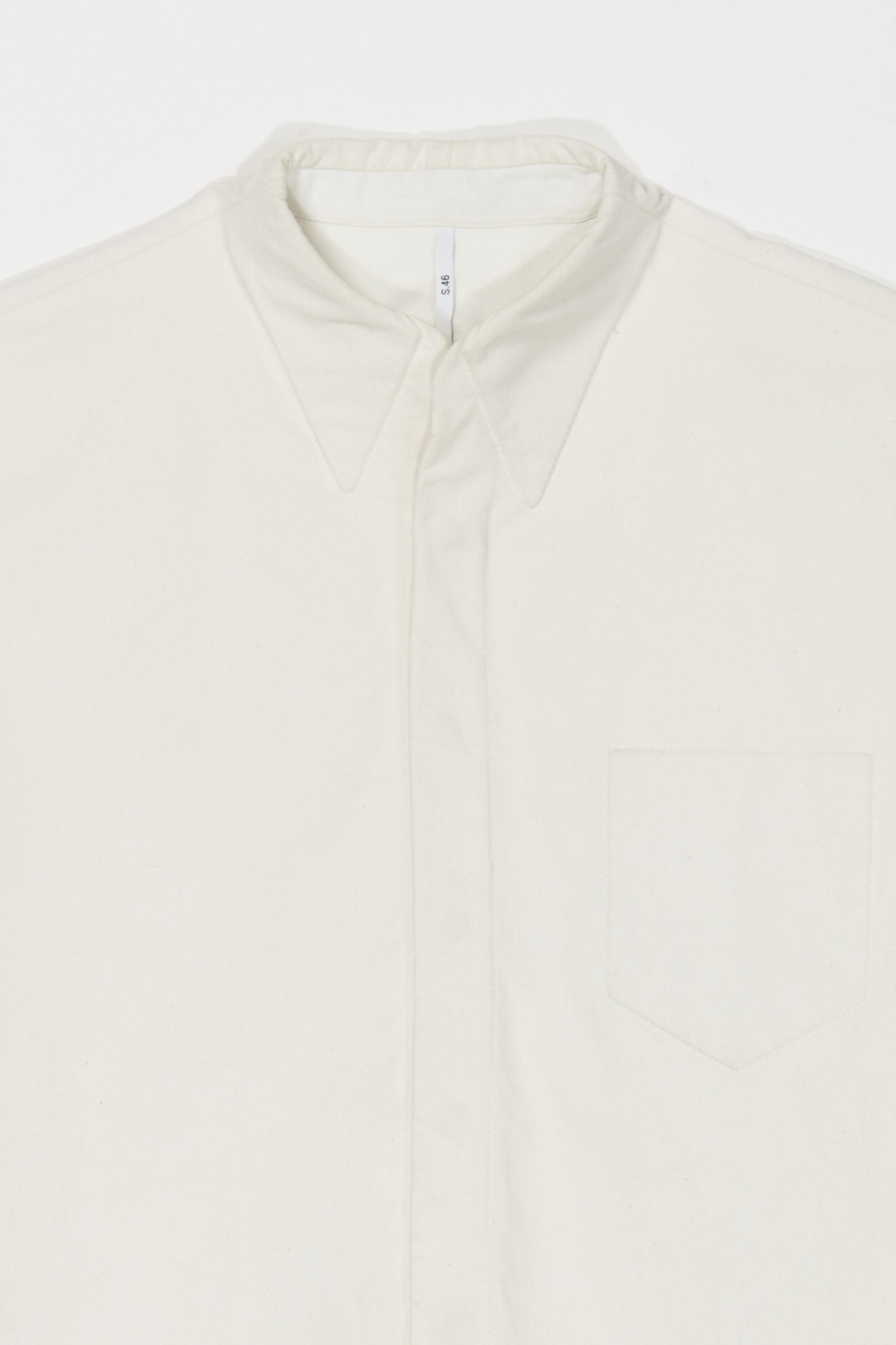 White Molded Bold Square Shirt