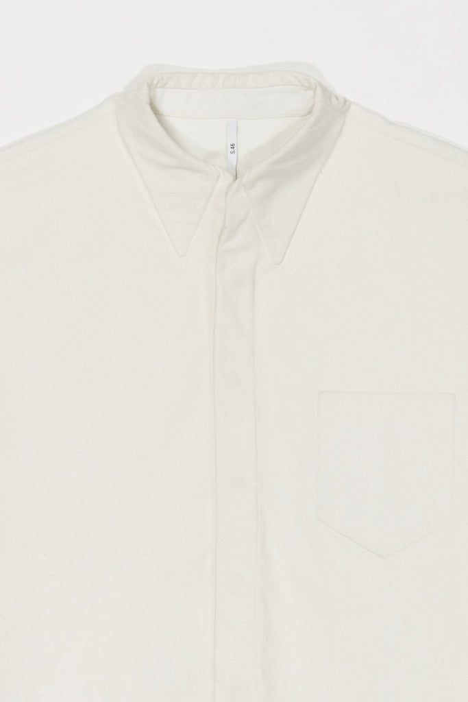 White Molded Bold Square Shirt