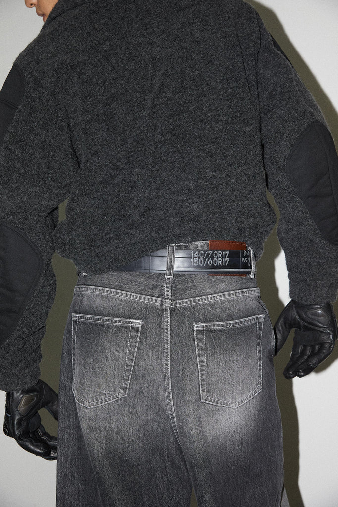 Black Strong Arm Furry Padded Zip Sweatshirt