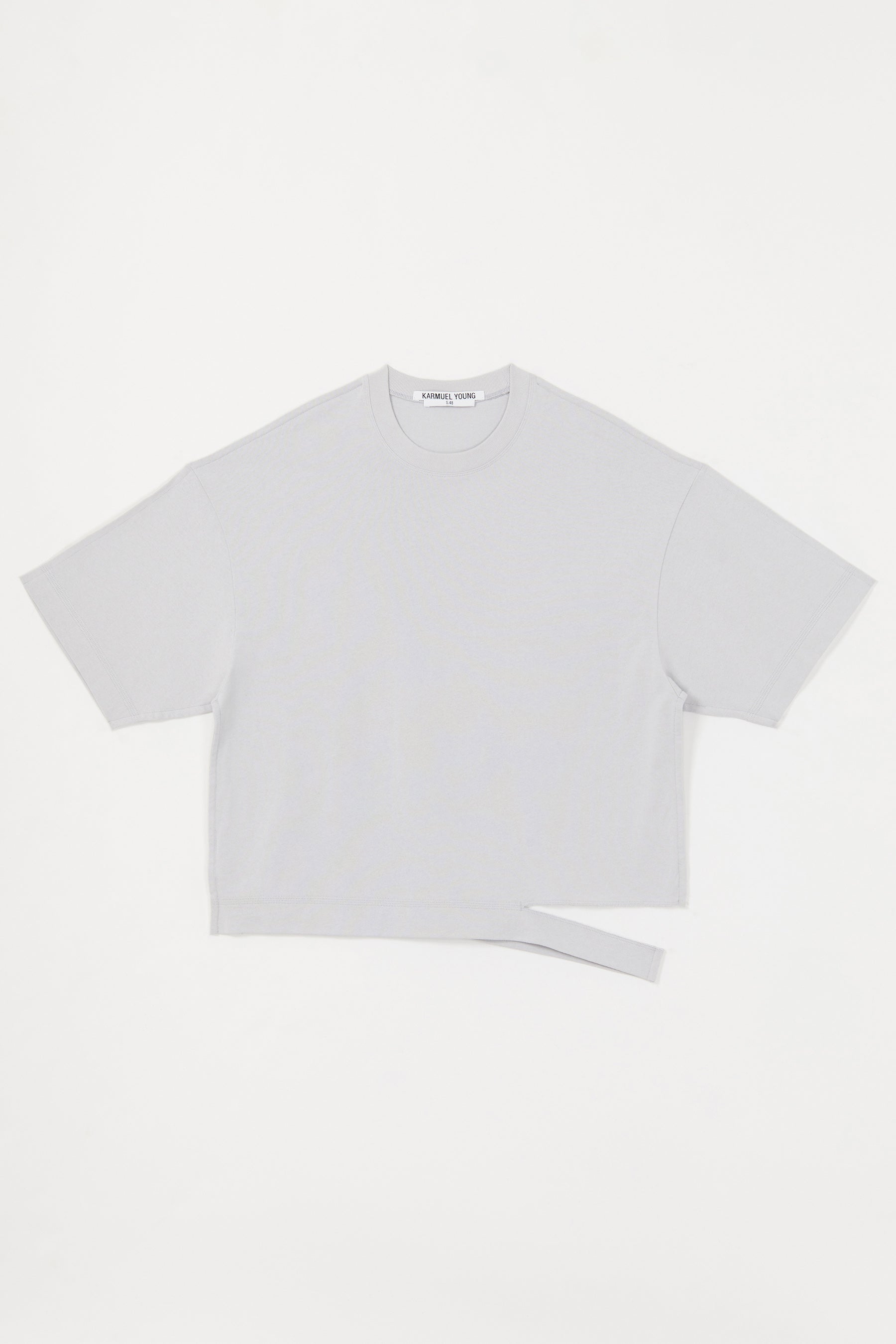 Grey Square XY-plane Cutout T-shirt