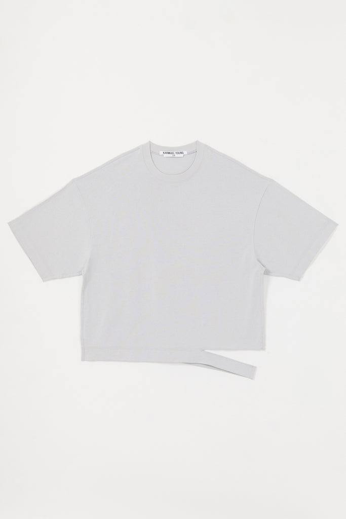 Grey Square XY-plane Cutout T-shirt