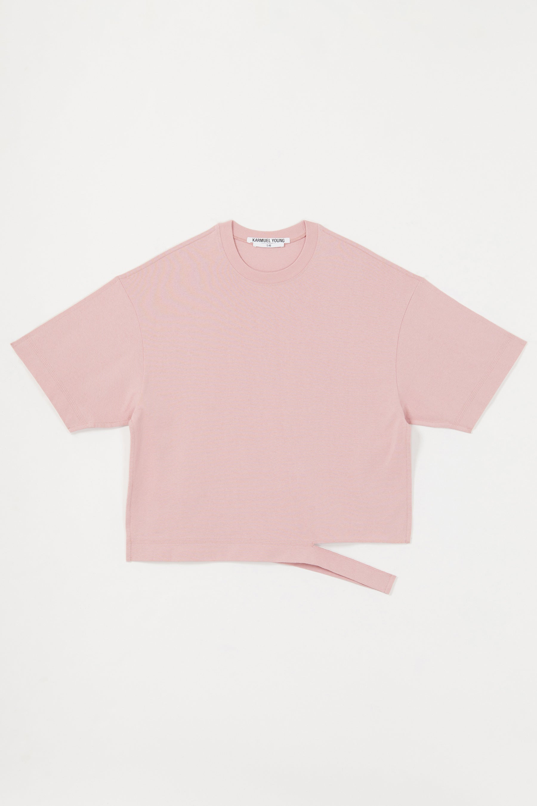 Pink Square XY-plane Cutout T-shirt