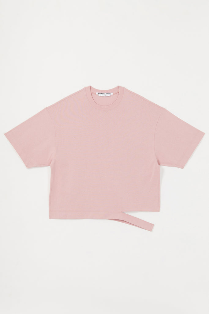 Pink Square XY-plane Cutout T-shirt