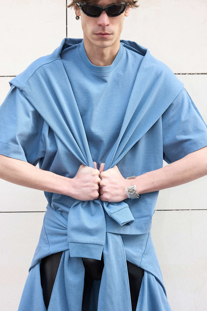 Blue Square XY-plane T-shirt On T-shirt