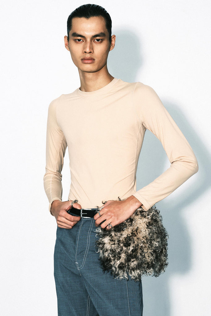 Beige Second Skin Long Sleeved Body Tight