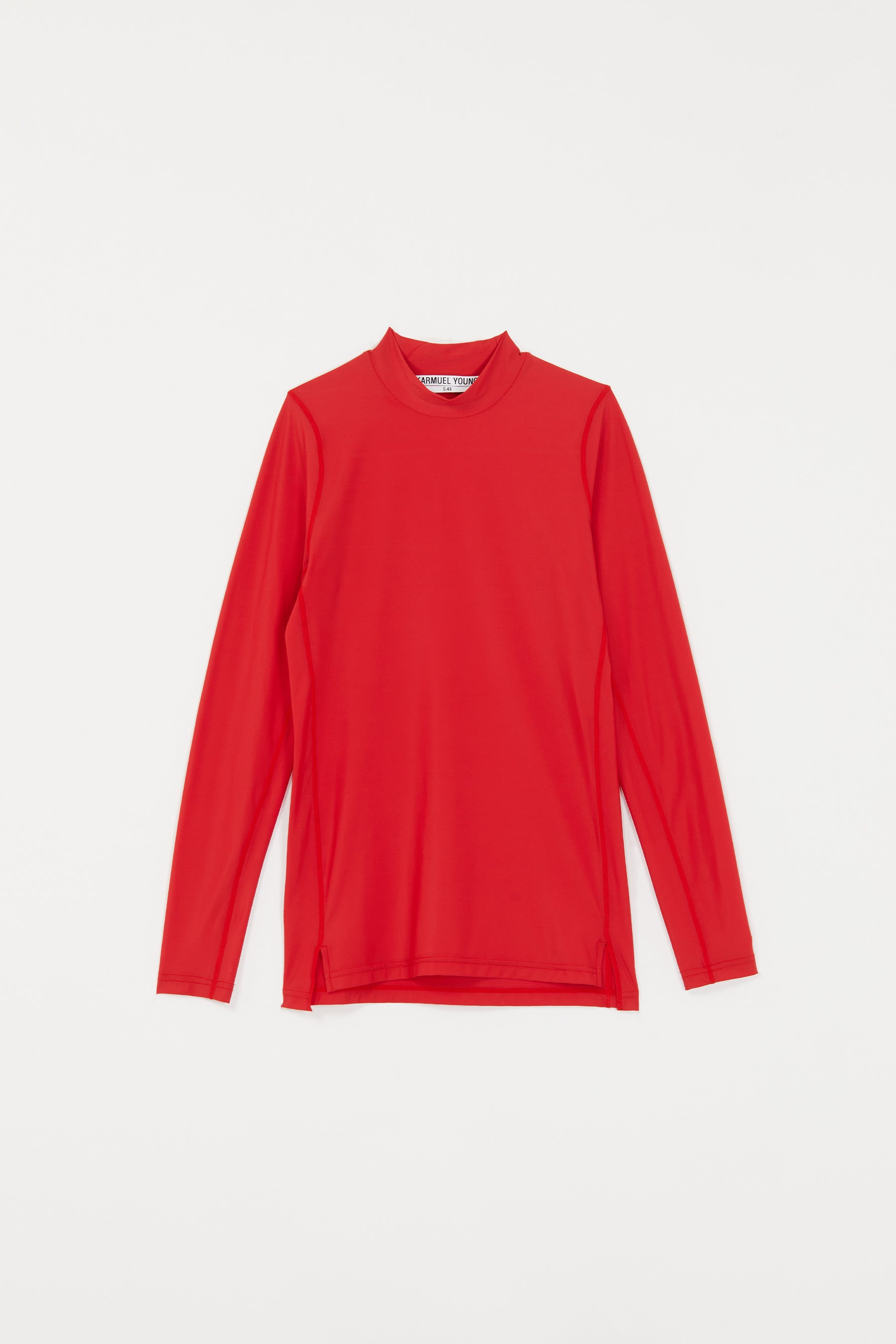 Red Second Skin High Neck Body Tight