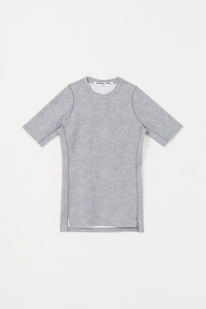 Grey Second Skin Short-sleeves Body Tight