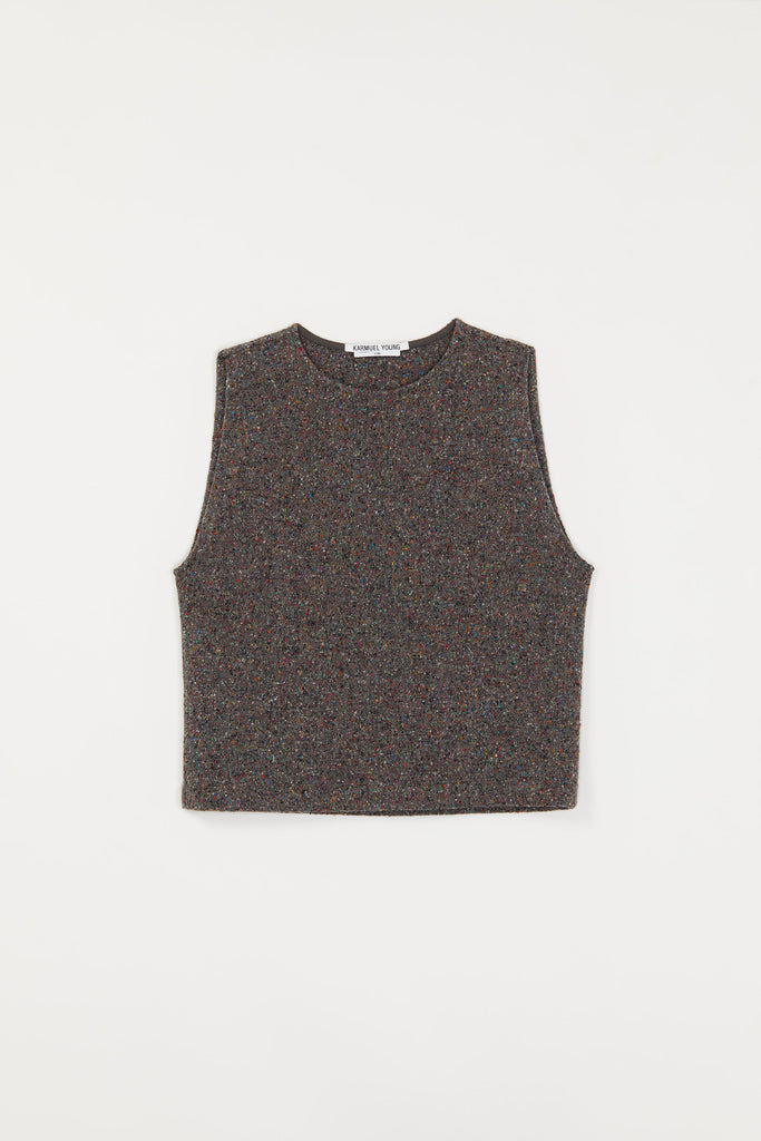 Mixed Color Wool Square Vest