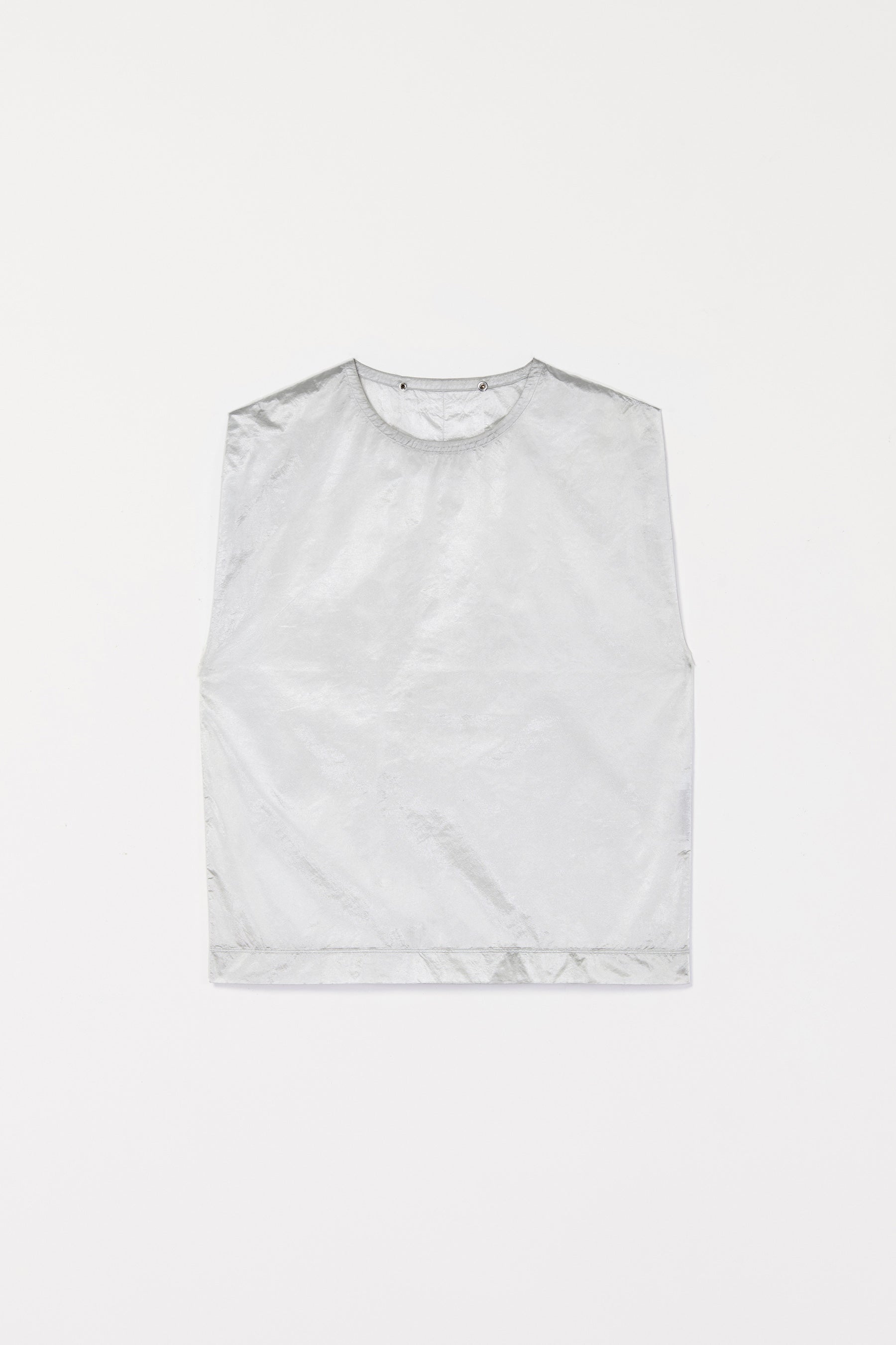 Silver Square Tank Top with Adjustable Neckline