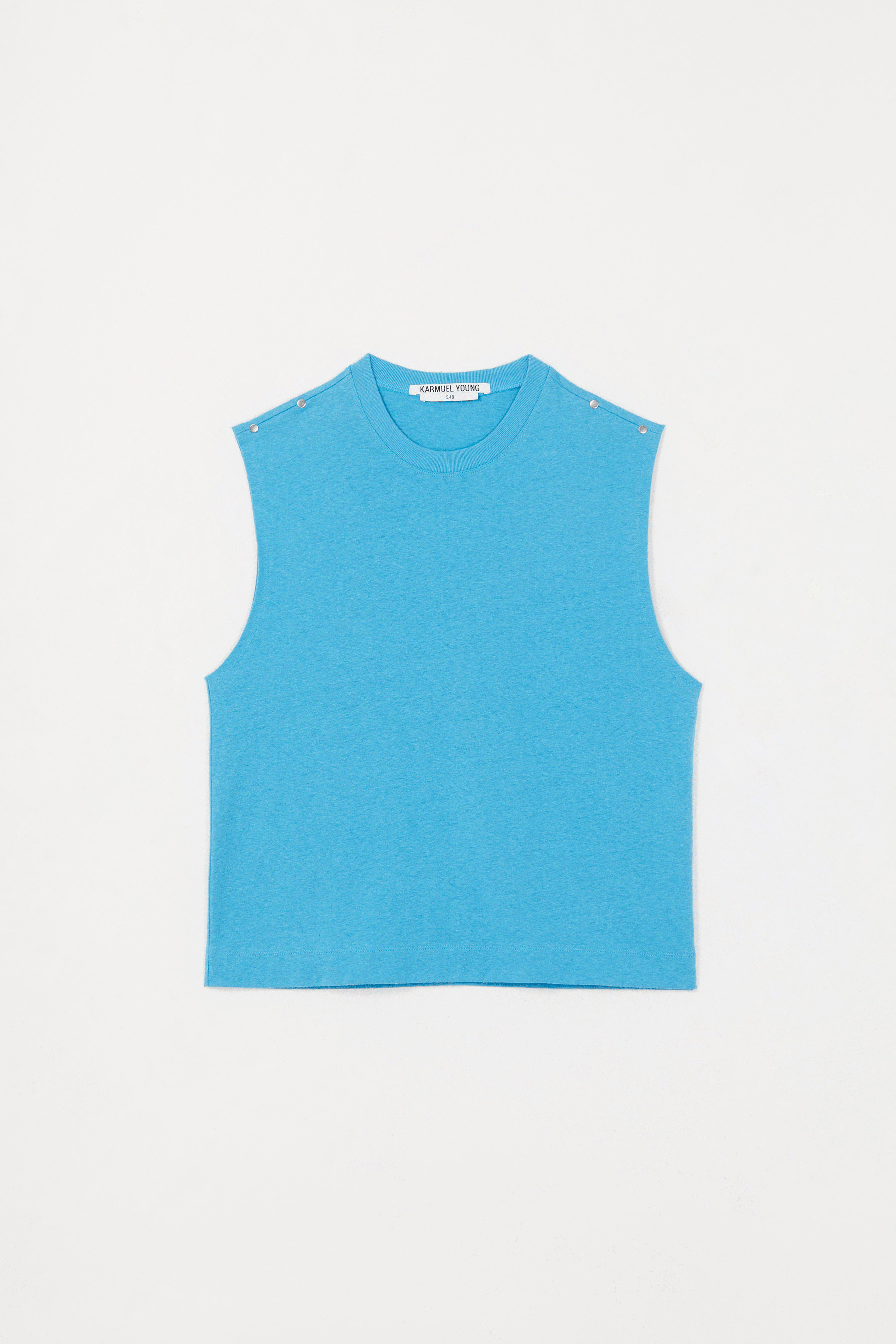 Blue Tank Top with Adjustable Shoulder line