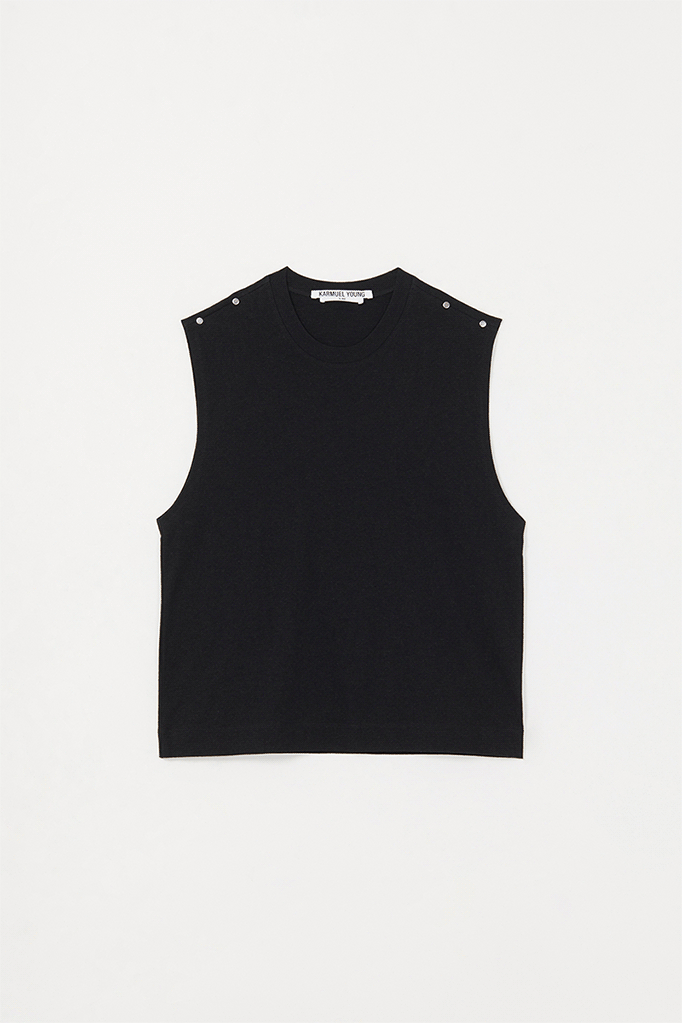 Black Tank Top with Adjustable Shoulder line