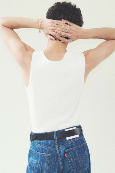 Rails Hira Asymmetric Tank Top- White
