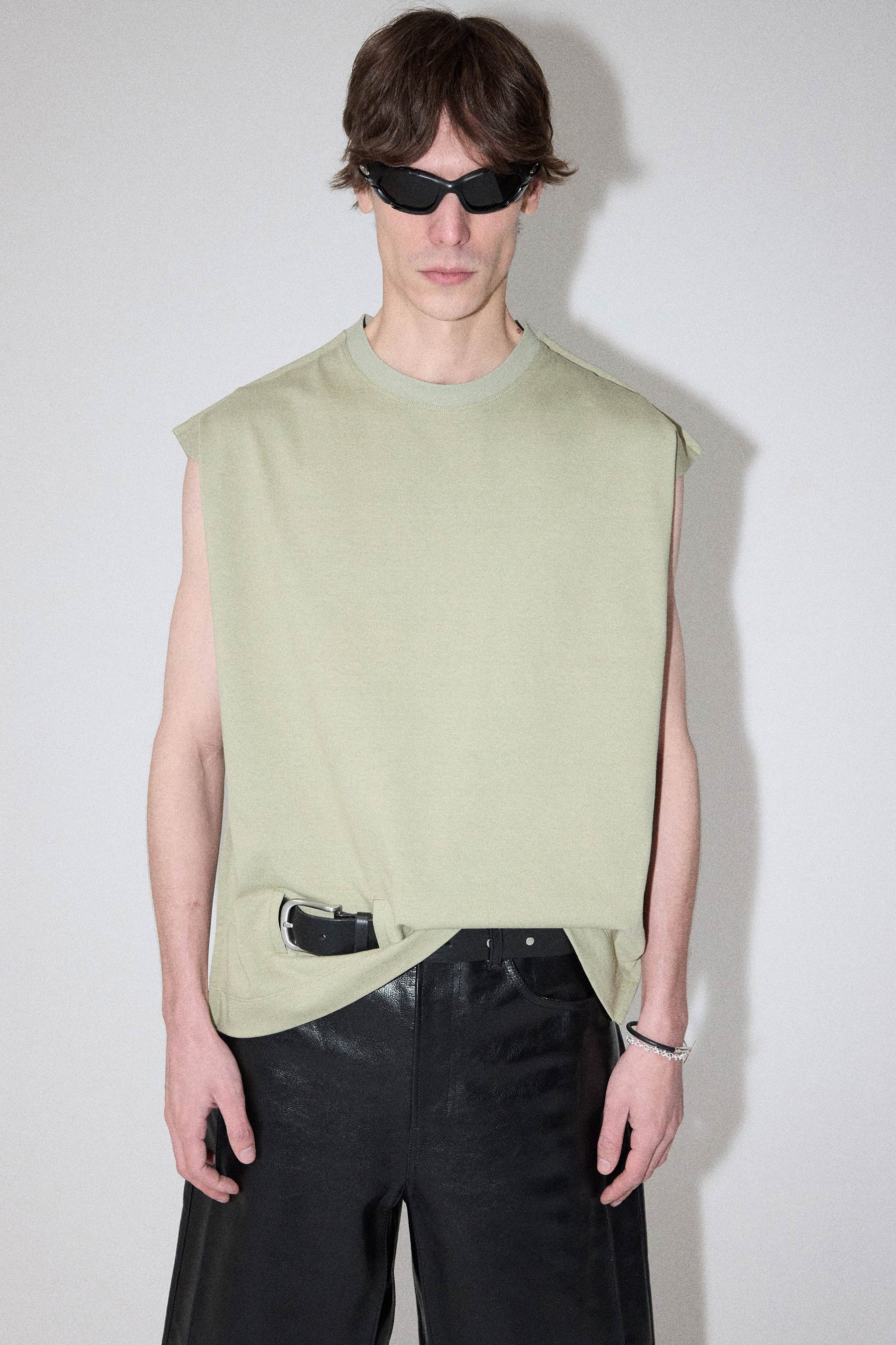 Green Square XY-plane Belt Tank Top