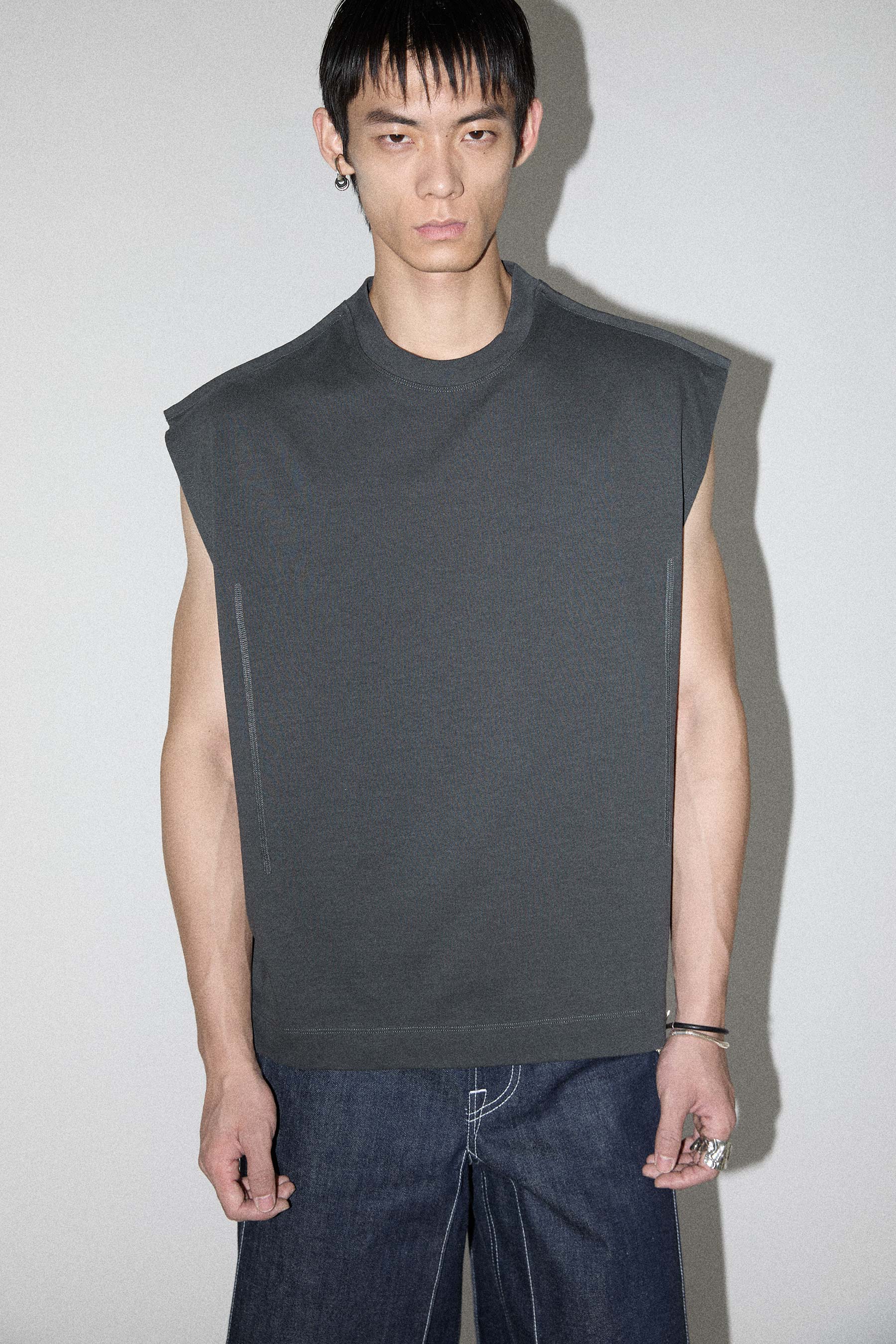 Dark Grey Square Vacuum Tank Top
