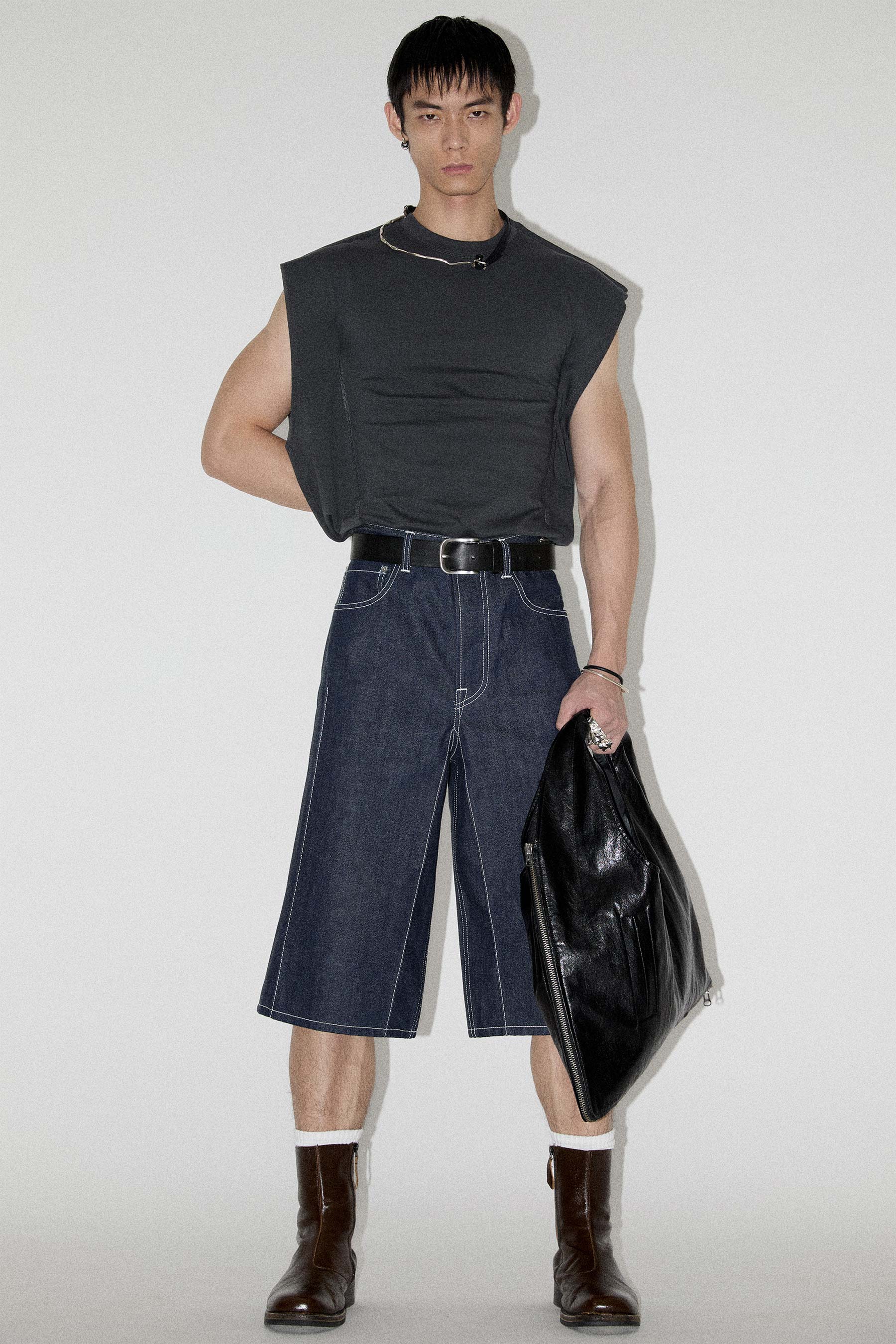 Dark Grey Square Vacuum Tank Top