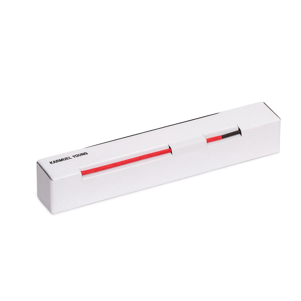 SL-810 <br/>Waxed Shoelaces in 810mm<br/>Red Plain Tubular Cord