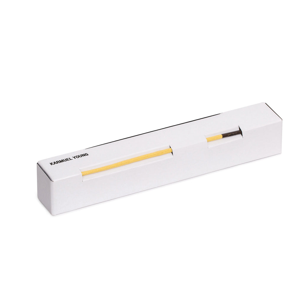 SL-690 <br/>Waxed Shoelaces in 690mm<br/>Yellow Plain Tubular Cord