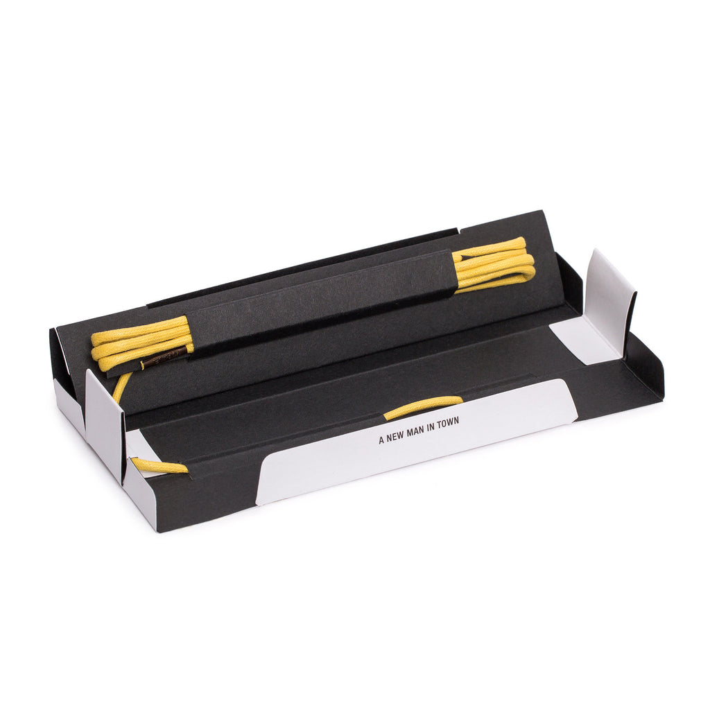 SL-690 <br/>Waxed Shoelaces in 690mm<br/>Yellow Plain Tubular Cord