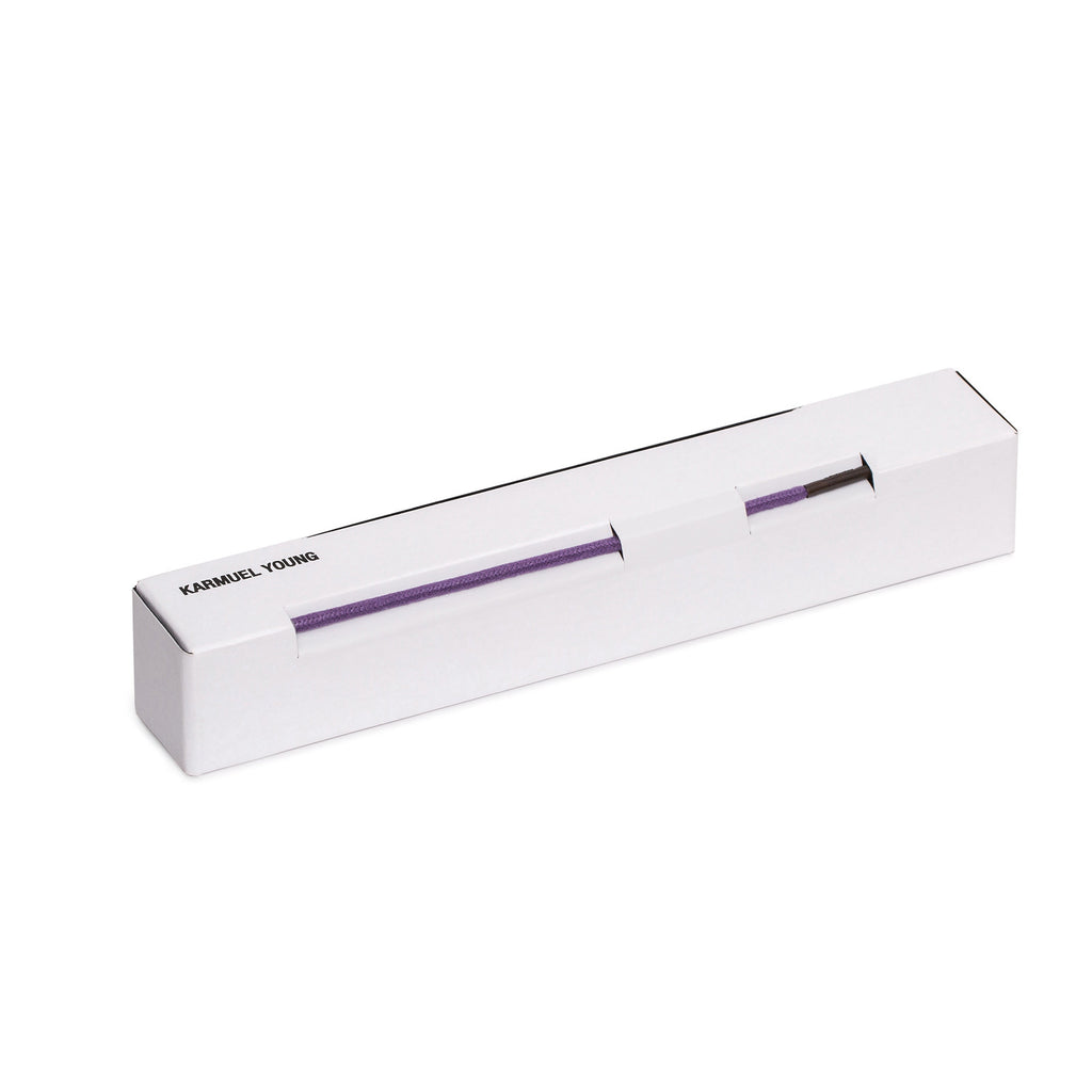SL-810 <br/>Waxed Shoelaces in 810mm<br/>Purple Plain Tubular Cord