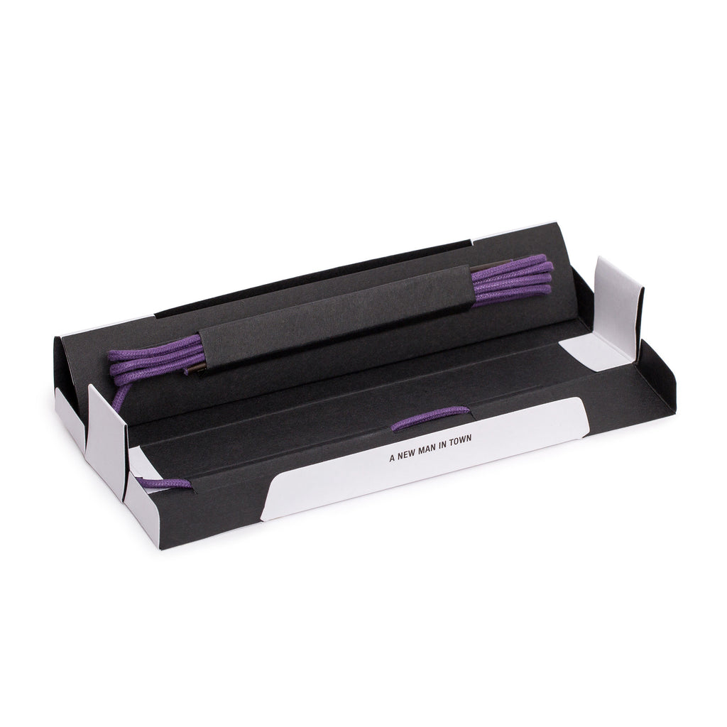 SL-690 <br/>Waxed Shoelaces in 690mm<br/>Purple Plain Tubular Cord